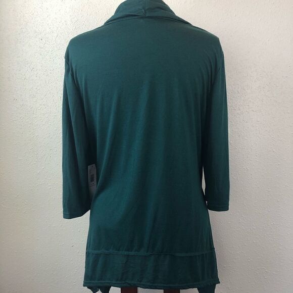 NWT Passports 3/4 Green Sequined Top Size M - Picture 6 of 7